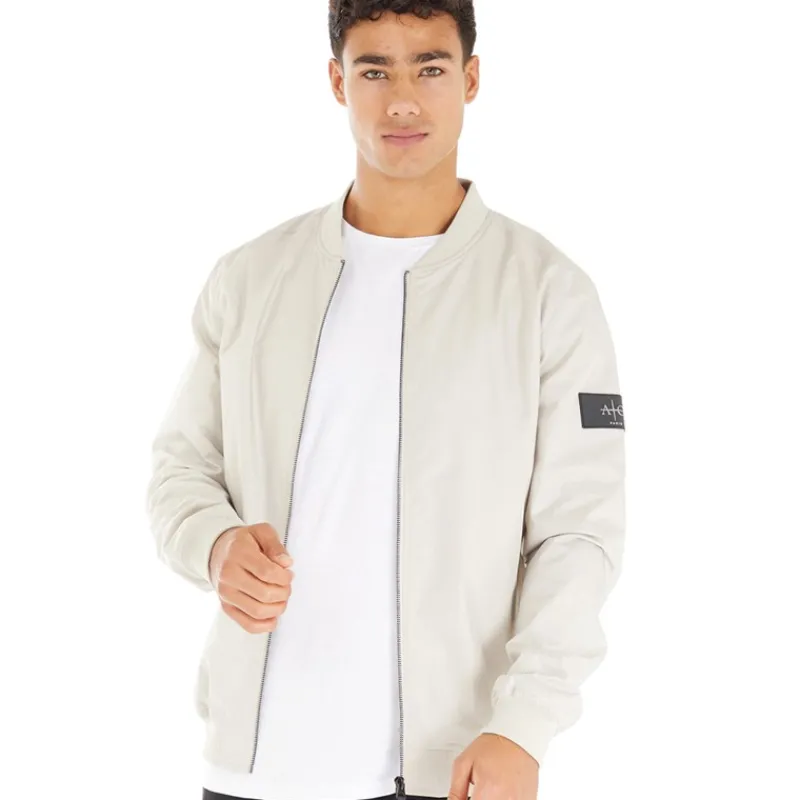 Online Avant Garde Herre Bomberjakke Sten Lys Beige