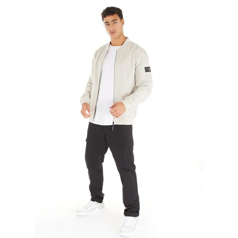 Online Avant Garde Herre Bomberjakke Sten Lys Beige