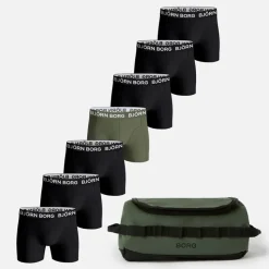 Discount BJORN BORG Herre bomuld stretch syv multipack boxers og vasketøjspose multipack 4