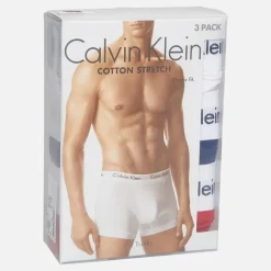 Clearance Calvin Klein Herre bomuld stretch tre boxer pak underbukser /​Rød Hvid