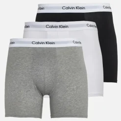 Calvin Klein Herre bomuld stretch tre pak bokser trusser /​Grey Heather/​Hvid Sort