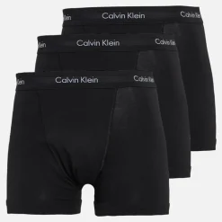 Calvin Klein Herre Bomuld Stretch Tre Pak Boxer Trusser /​ Sort