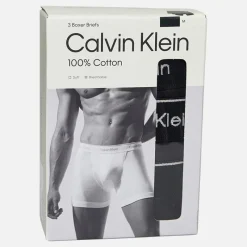 Online Calvin Klein Herre bomuld stretch tre pak bokser trusser Sort