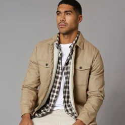 Clearance French Connection Herre Borg Skjorte Sten beige