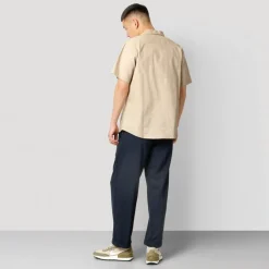 New Clean Cut Copenhagen Herre Bowling Kortærmet Skjorte Khaki Brun