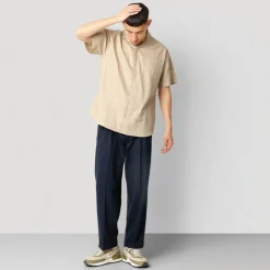 New Clean Cut Copenhagen Herre Bowling Kortærmet Skjorte Khaki Brun