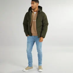Discount JACK & JONES Herre Brady Hætte Dunjakke Rosin Grøn