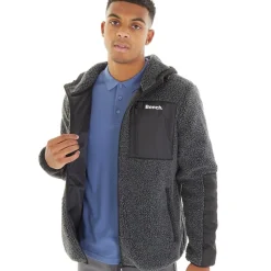Bench Herre Brecon Lynlås Sherpa Fleece Melange Sort