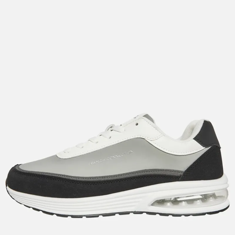 Best French Connection Herre Bubble Sneakers Hvid/Sort