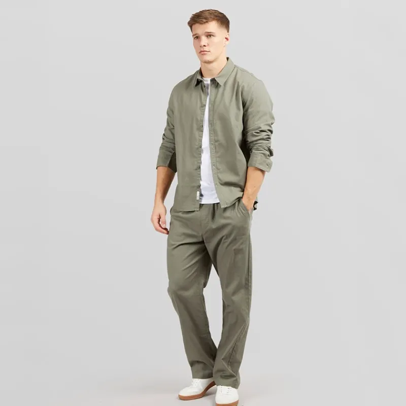 Best Solid Herre Bukser Dusty Olive
