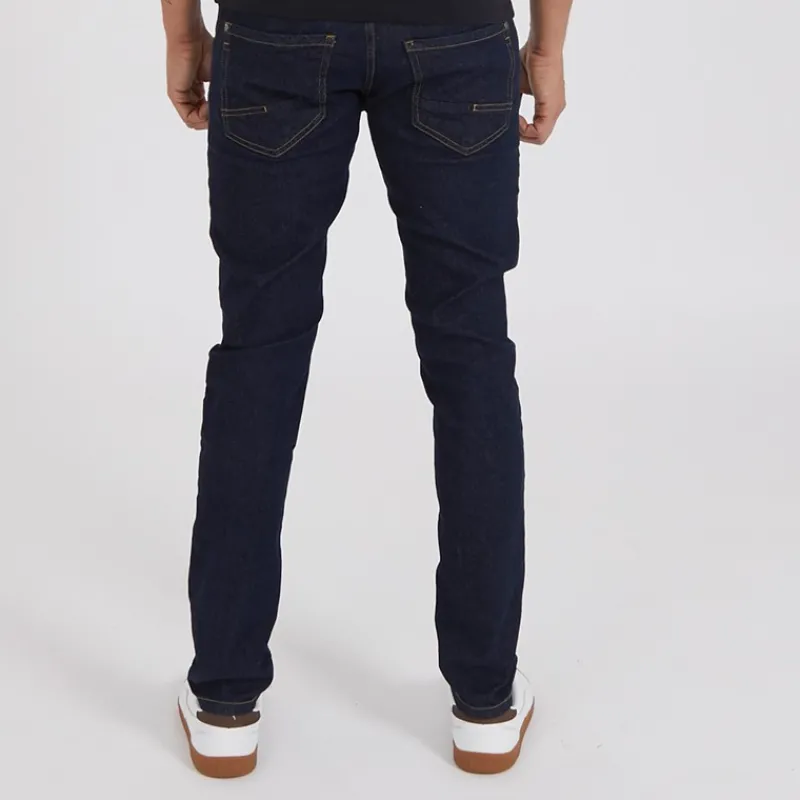 Crosshatch Herre Buraca Slim Fit Jeans Indigo Indigoblå