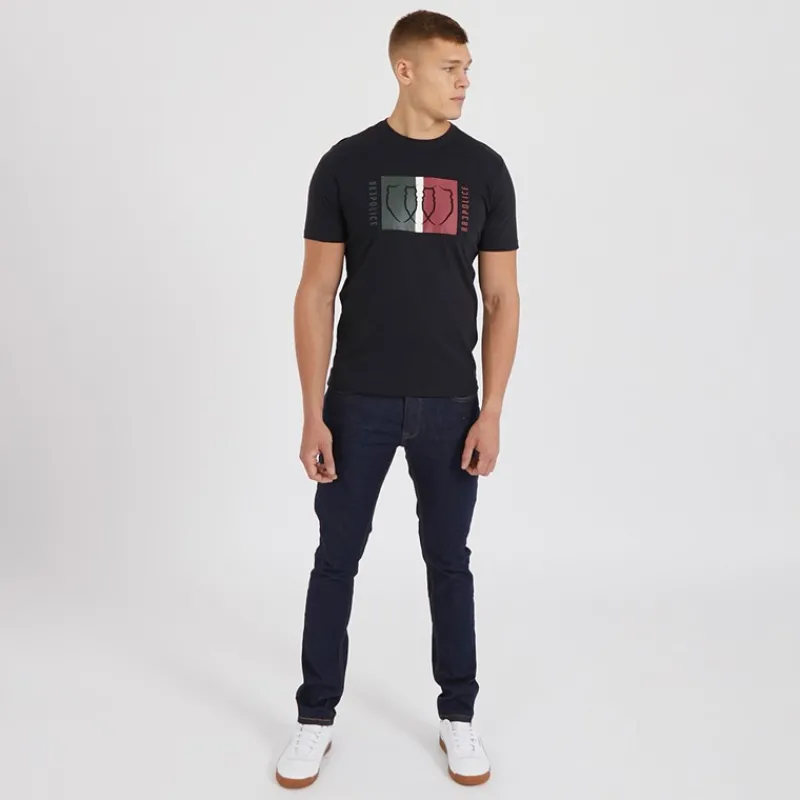 Crosshatch Herre Buraca Slim Fit Jeans Indigo Indigoblå