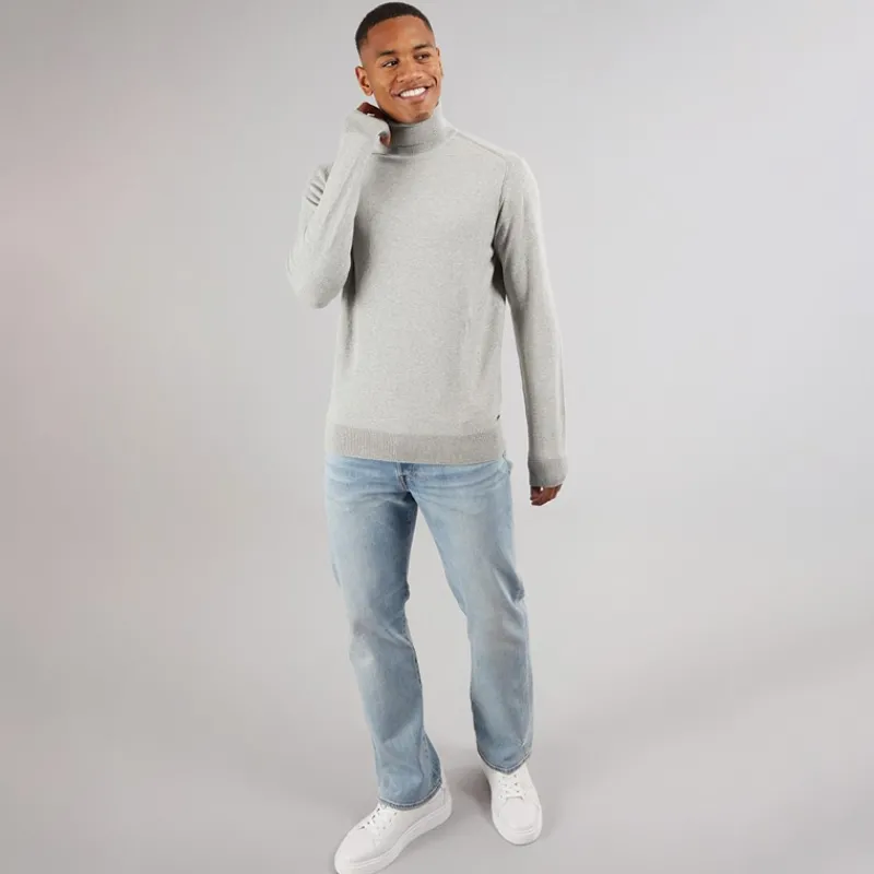 Hot Indicode Herre Burns Jumper Lys Grå Melange Lysegrå Mergel