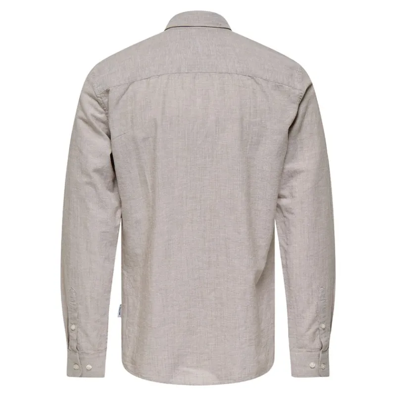 New ONLY & SONS Herre Caiden Life Langærmet shirts beige