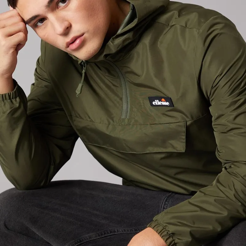 New Ellesse Herre Callum Anorak Jakke Khaki kakigrøn