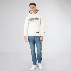 Online Crosshatch Herre Campbox Hættetrøje Off White beige