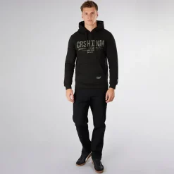 Hot Crosshatch Herre Campbox Hættetrøje Sort