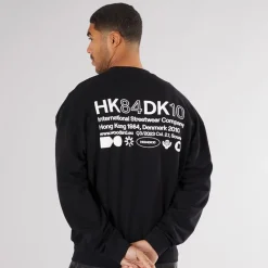 New Woodbird Herre Cane Sweatshirt Sort