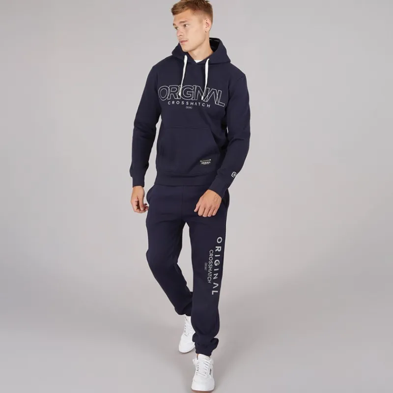 Discount Crosshatch Herre Carrimoore Hættetrøje Navy