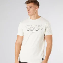 Clearance Crosshatch Herre Carrimoore T-Shirt Off White