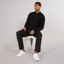 Online French Connection Herre Cash L/​S Polo Shirt Sort