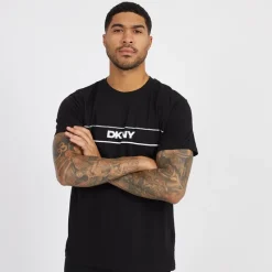 Outlet DKNY Herre Cavaliers T-shirts Sort
