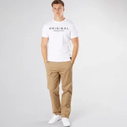 Online Crosshatch Herre Chalford Baggy Chinos Biscuit Lysebrun