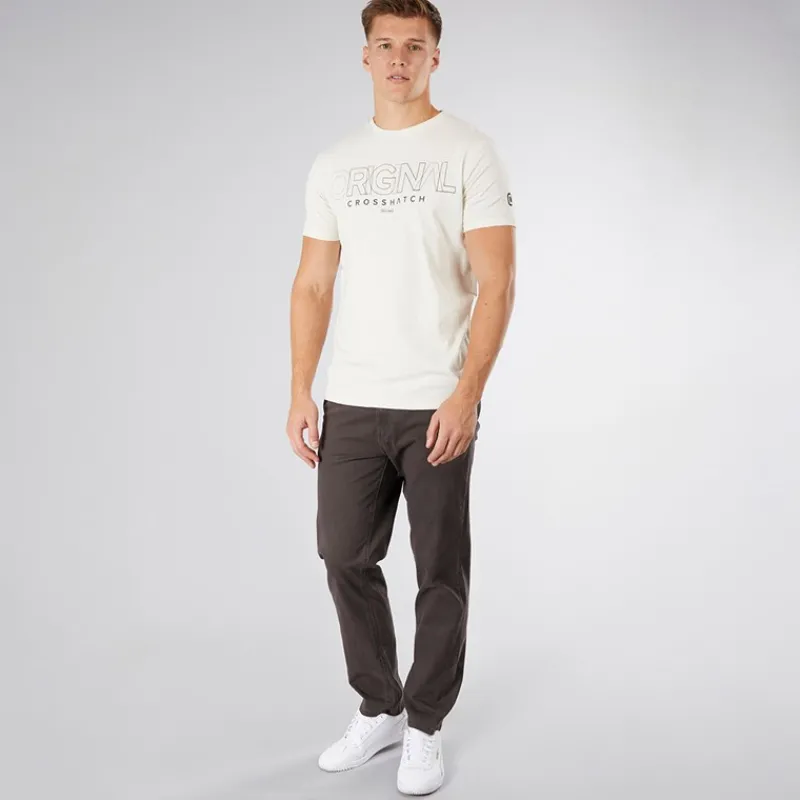Crosshatch Herre Chalford Baggy Chinos Anthracite Mørkegrå