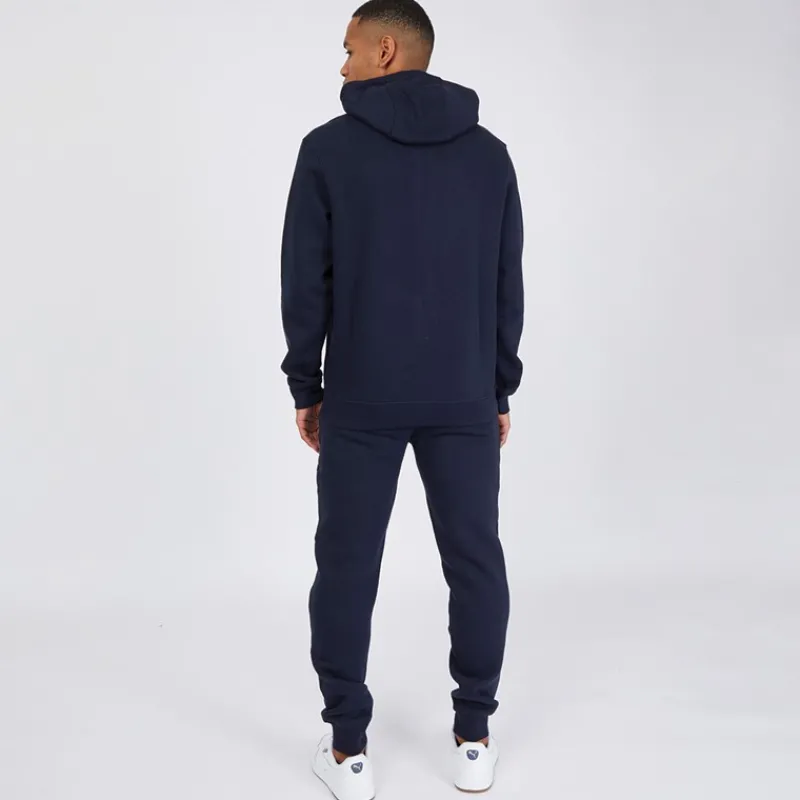 Hot Crosshatch Herre Chelmere Hoodie og Joggers Sæt Blå