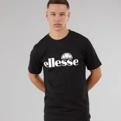New Ellesse Herre Cleffios Logo T-shirt /​Hvid Sort