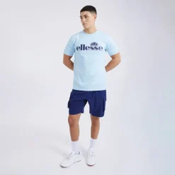 Hot Ellesse Herre Cleffios Logo T-Shirt Lyseblå Blå