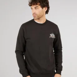 Sale Marcus Herre Colin Print Sweatshirt Sort