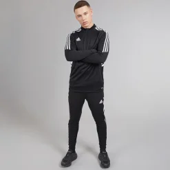Outlet adidas Herre Condivo 22 1/​4 lynlås træningstop Sort/​Hvid