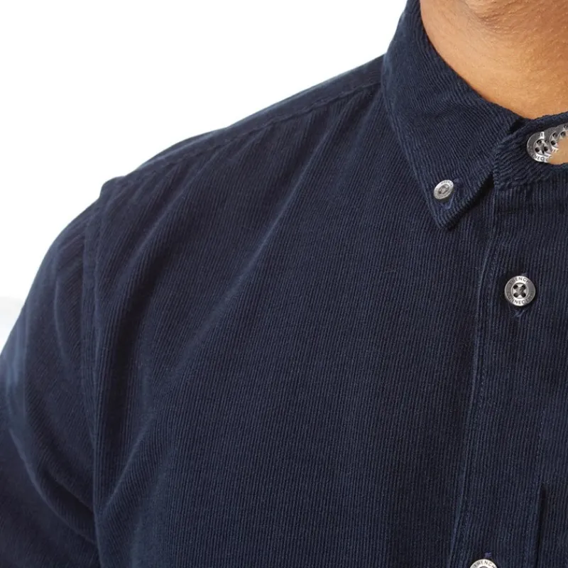 Best French Connection Herre Cord Langærmet shirts Mørk Marineblå Mørk marineblå