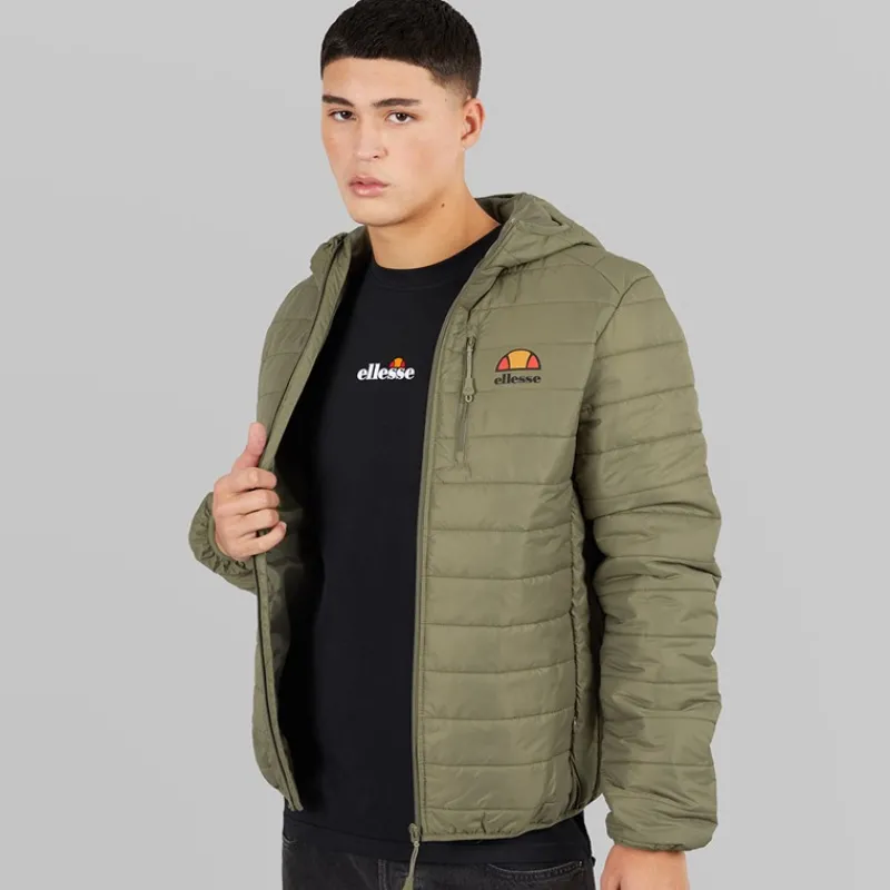 Outlet Ellesse Herre Corricella Vatteret Jakke Khaki kakigrøn