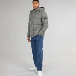 Clearance Avant Garde Herre Cottian Puffer Jakke Koksgrå Grå