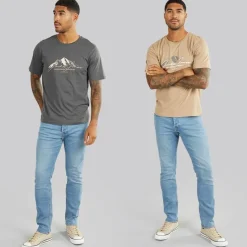 Best JACK & JONES Herre Cover Mountain To Pak T-shirts Asfalt/​Silver Mink