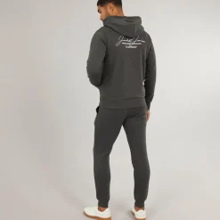 Outlet JACK & JONES Herre Cover Script Tracksuit Asphalt Grå