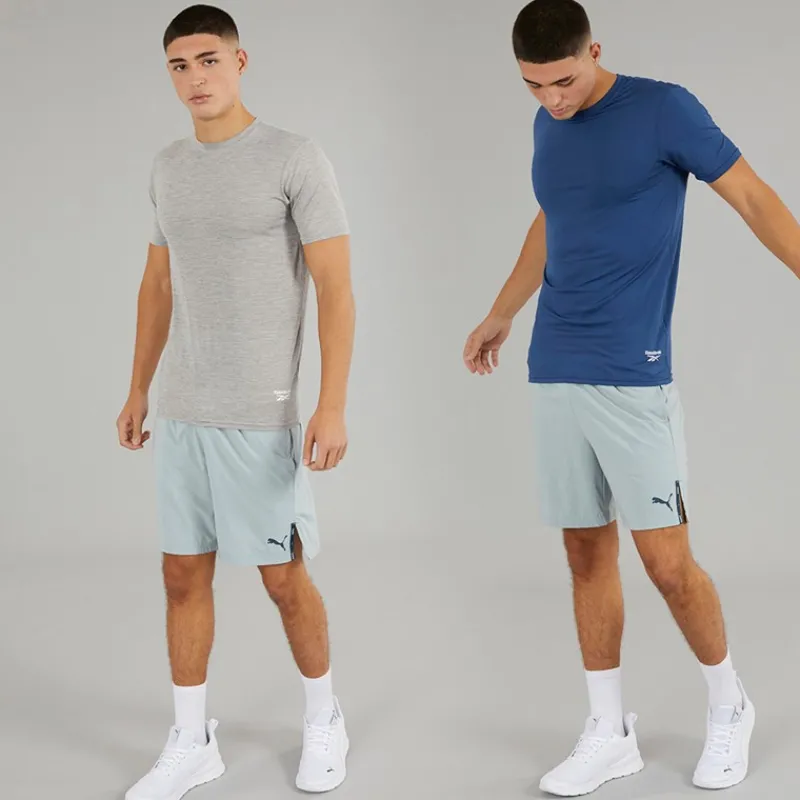 Discount Reebok Herre Craig Performance To Pak T Shirts Batik Blå/Grå Marl