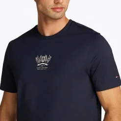 Discount Tommy Hilfiger Herre Crest Broderet T-Shirt Desert Sky