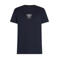 Discount Tommy Hilfiger Herre Crest Broderet T-Shirt Desert Sky