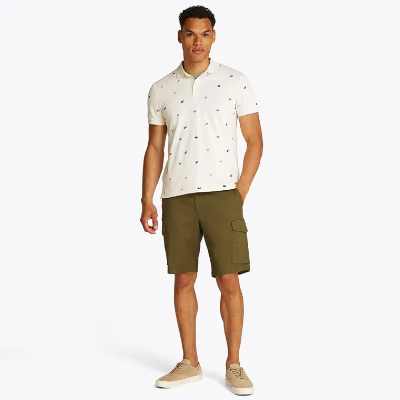 Discount Tommy Hilfiger Herre Critter Reg Polo Elfenben Blomsterblad