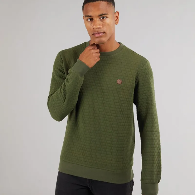 Indicode Herre Dash Sweatshirt Army Grøn