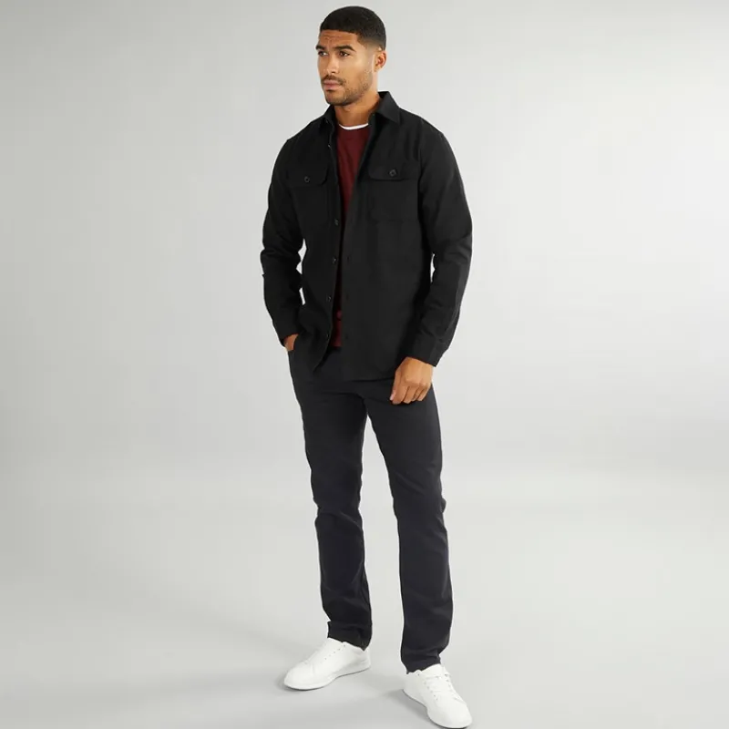 Sale PRODUKT Herre Dean Ensfarvet Overskjorte Sort