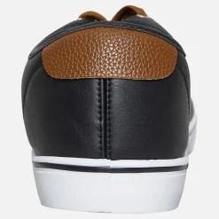 Outlet French Connection Herre Deck PU Lærredgummisko Sort