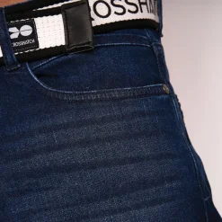 New Crosshatch Herre Denim Shorts Mørk Vask Mørkvasket denim