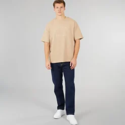 Online Crosshatch Herre Detendu Relaxed Fit Jeans Rå