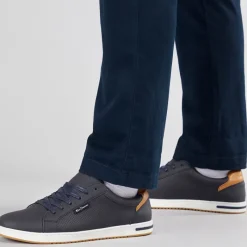 Clearance Ben Sherman Herre Detour Perf Sko Navy PU Marineblå