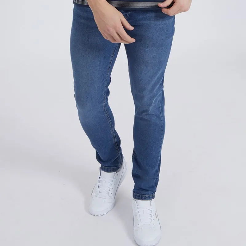 Best Bench Herre Eddie 22 Slim Fit Jeans Indigo Mørkeblå