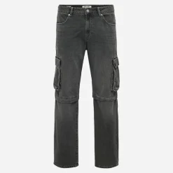 Online ONLY & SONS Herre Edge Lige Jeans Dark Grey Denim Mørkegrå